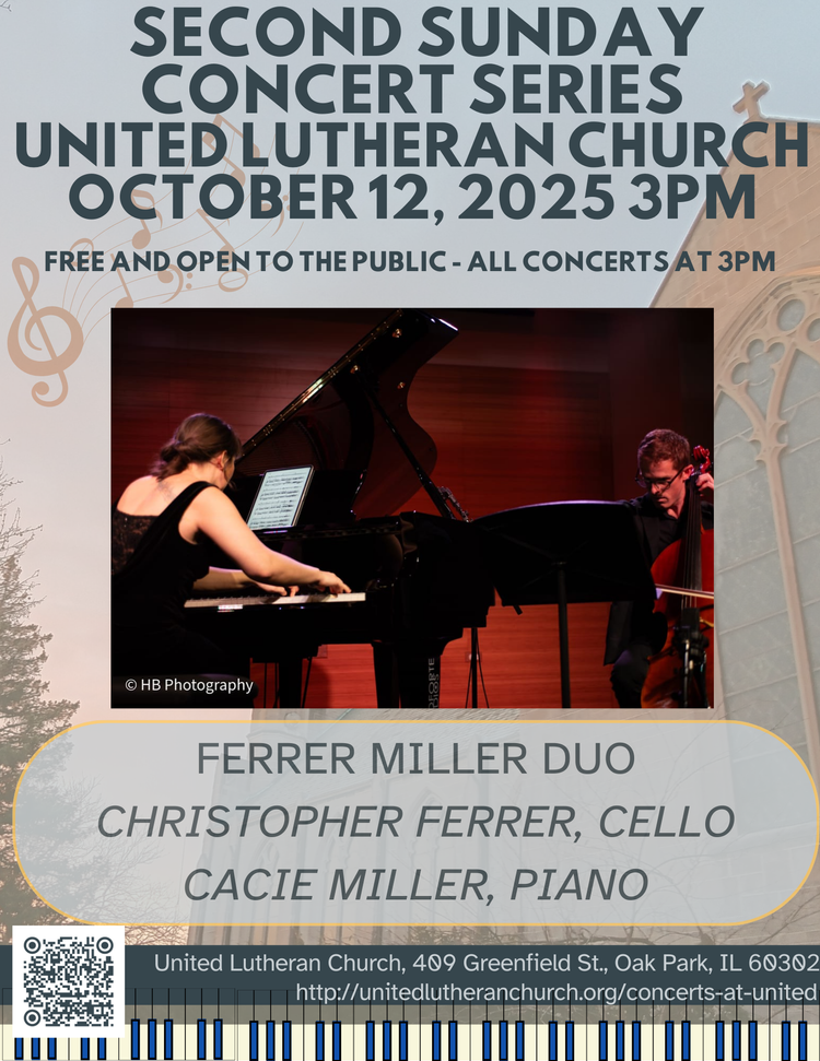 10/12, 3PM - Second Sunday Concert with Ferrer Miller Duo